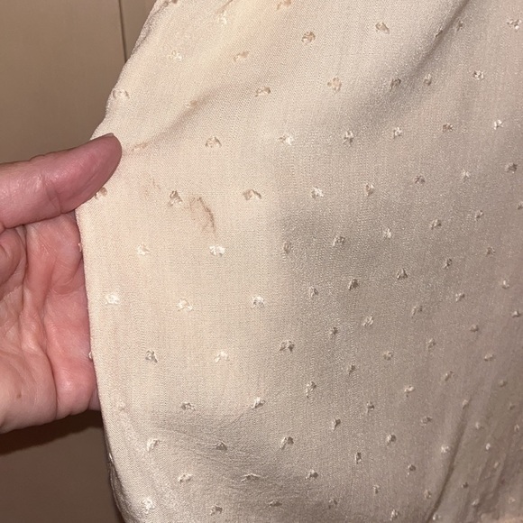 Flower & Feather cream cap sleeved Top size 3XL - Picture 4 of 8